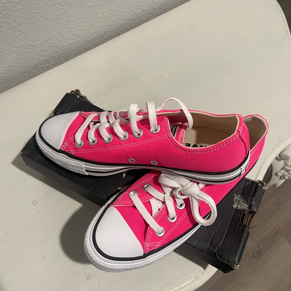 Converse Pink and White Sneakers